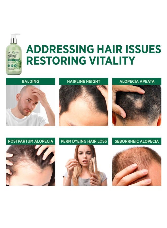 Svvimer Rosemary Hair Growth Shampoo: Thickening and Regrowth Formula for Men and Women - Rosemary Mint Strengthening Shampoo with Tea Tree Oil Bition - For Thinning Hair and Hair Loss 11.8 fl.oz - Image 4