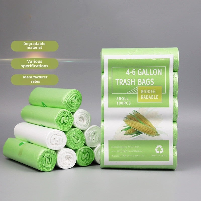 Biodegradable Garbage Bags 200 Count White Durable Easy To Tear Drawstring Waste Disposal - Versatile Use for Household and Commercial - Image 2