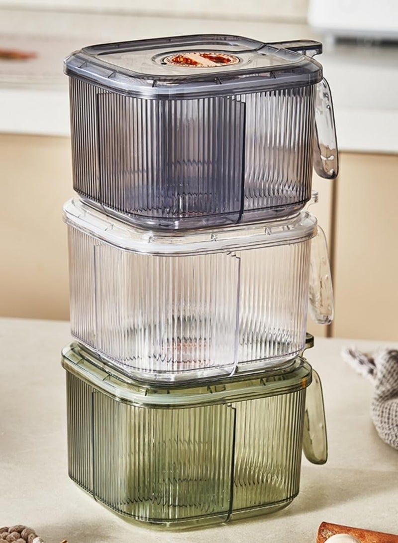 KASTWAVE Kitchen Spice Box,Seasoning Organizer Box,4 Compartments Sealed Clear Seasoning Box With Lid,Seasoning Box with Cover and Serving Spoons,Condiment Jars,Plastic Seasoning Box Container Set - Image 5