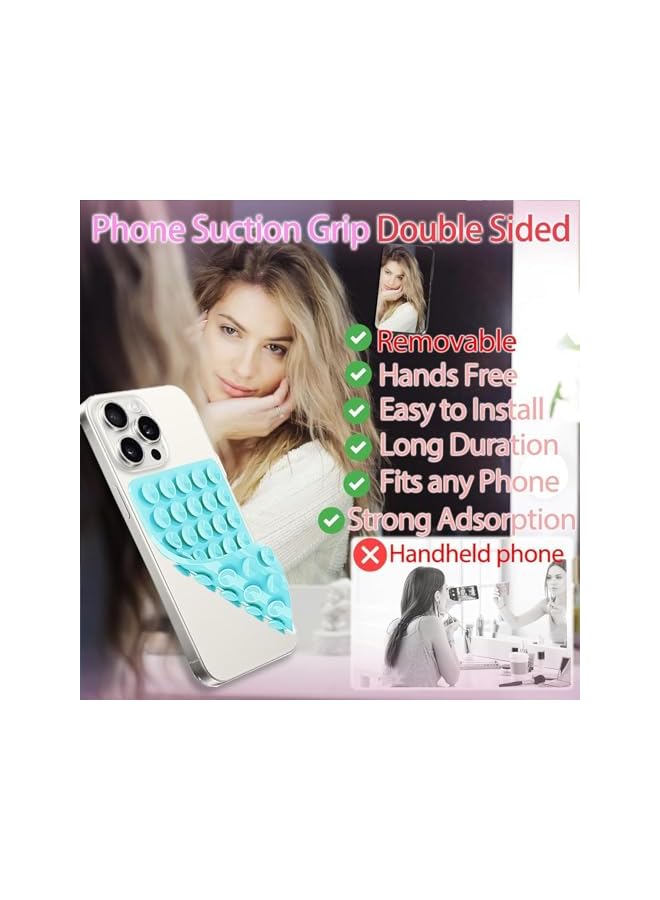 Green Tiger Suction Phone Case Mount, 4PCS Silicone Suction Cup Holder with Strong Grip, Universal Phone Mount for Hands-Free Selfies and Videos, Compatible with Most Phone Cases and Surfaces - Image 5