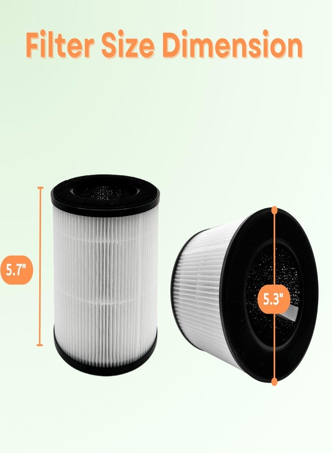 Nispira B-D02L/M05 VAVSEA B-D02H Replacement Filter, for MOOKA B-D02L & M05, VAVSEA B-D02H, VEWIOR B-D02U, KOIOS B-D02L Tailulu D10 Air Purifier, 3-in-1 HEPA with Activated Carbon, 1 Pack - Image 2
