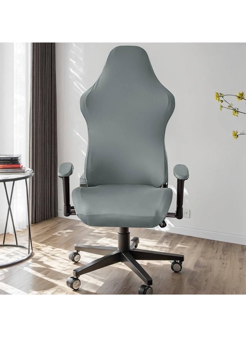 DUNISO Gaming Chair Covers Stretch Washable Computer Chair Slipcovers for Armchair, Swivel Chair, Reclining Racing Gaming Chair,Computer boss Chair ( Light Gray)  - Image 2
