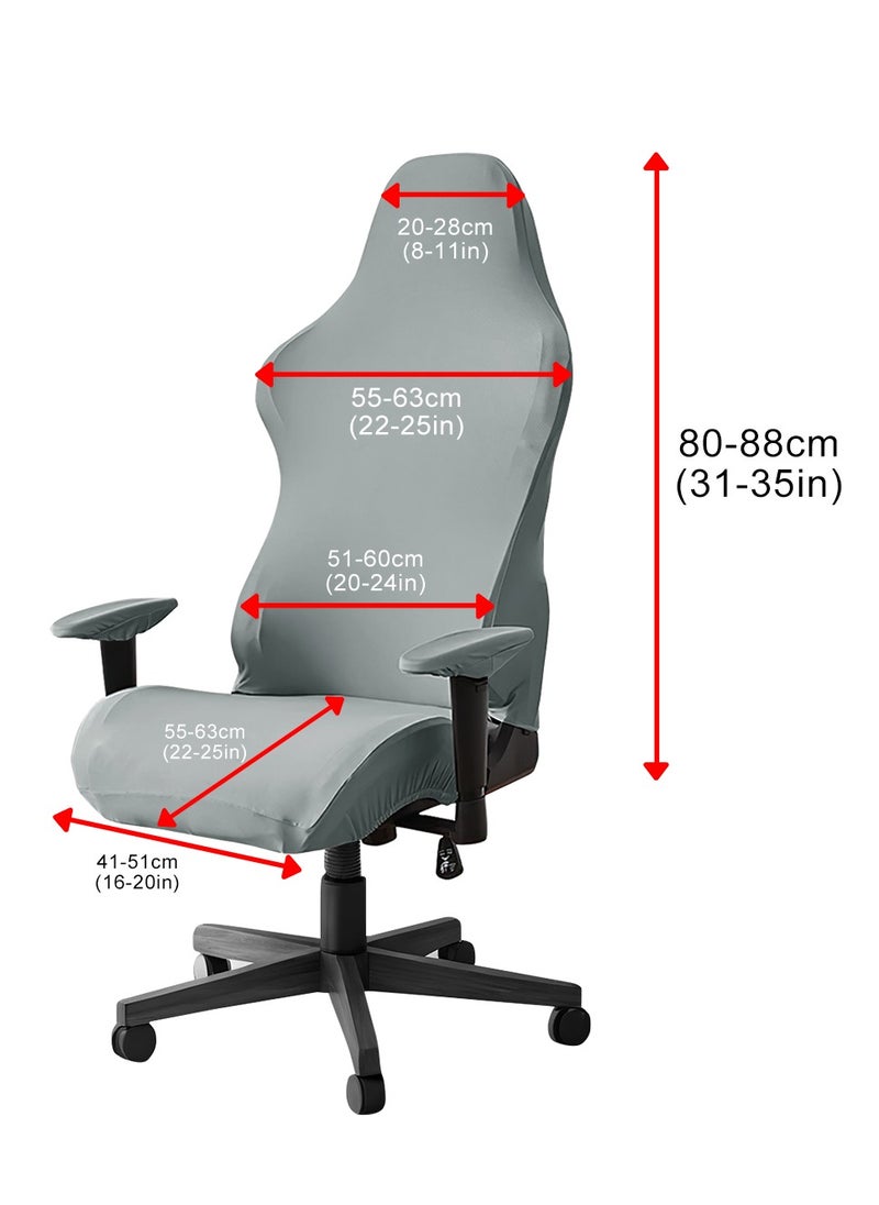 DUNISO Gaming Chair Covers Stretch Washable Computer Chair Slipcovers for Armchair, Swivel Chair, Reclining Racing Gaming Chair,Computer boss Chair ( Light Gray)  - Image 3