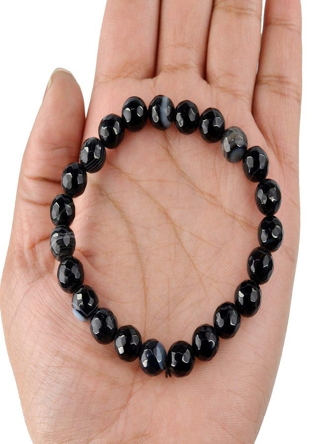 Crystu Certified Sulemani Hakik Bracelet 8 mm Stone Diamond Cut Beads for Reiki Healing and Crystal Healing Stones (Color : Multi) - Image 3