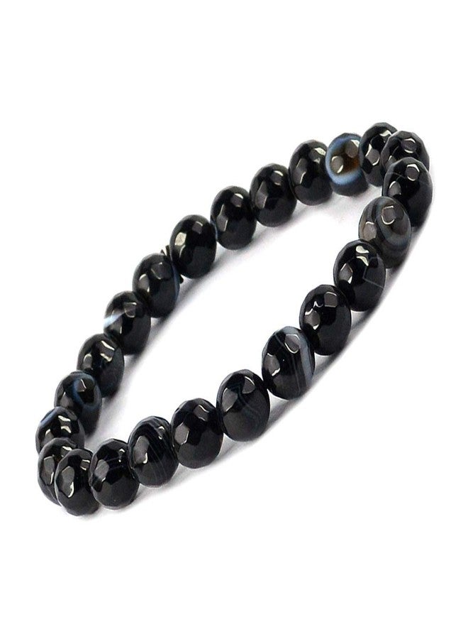 Crystu Certified Sulemani Hakik Bracelet 8 mm Stone Diamond Cut Beads for Reiki Healing and Crystal Healing Stones (Color : Multi) - Image 2