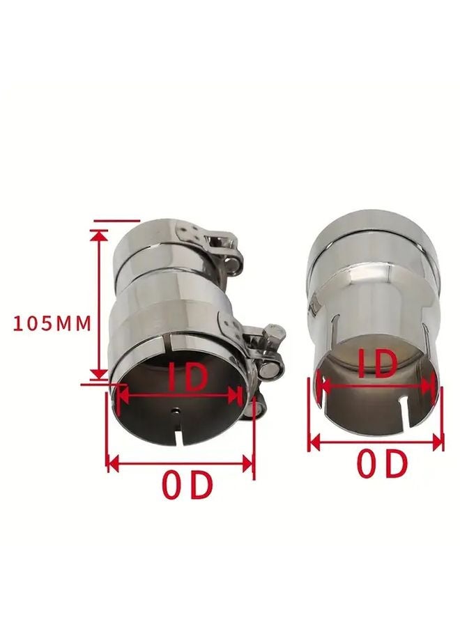 EPLUS 51MM To 54MM Stainless Steel Exhaust Pipe Reducer Adapter For Motorcycle Scooter - Image 2