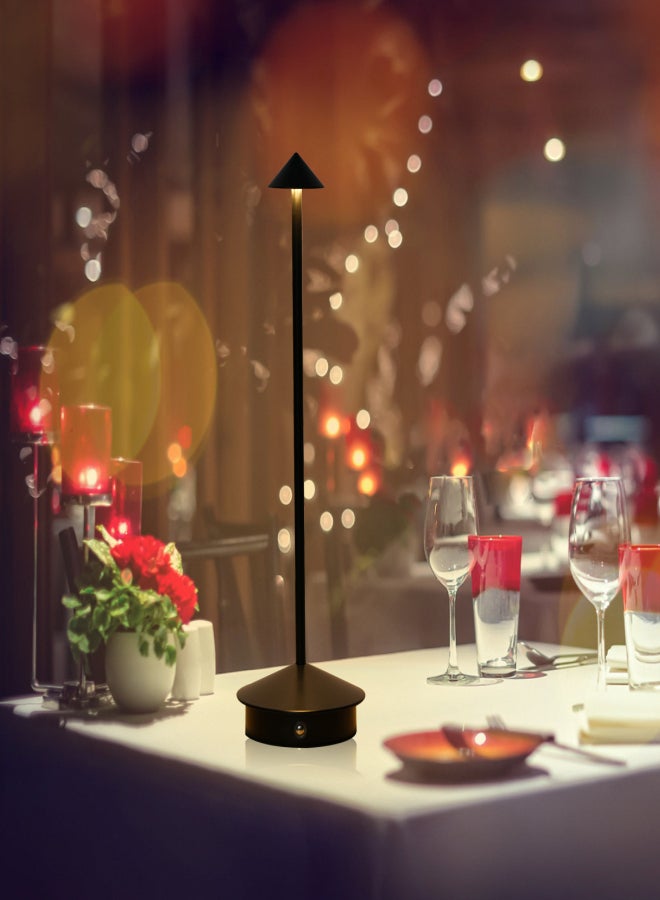 مصباح طاولة LED محمول، تحكم باللمس، 3 ألوان، قابل للتعتيم التدريجي، قابل لإعادة الشحن، مناسب للاستخدام على طاولة الطعام/القهوة/المطعم/غرفة النوم - Image 5