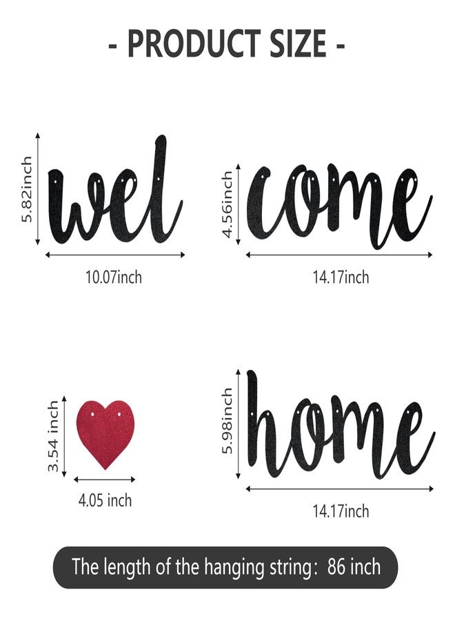 ATCYMI Welcome Home Banner Small Black Glitter Homecoming Party Sign Decors for Military Army Homecoming, Family Theme Party Supplies - Image 4