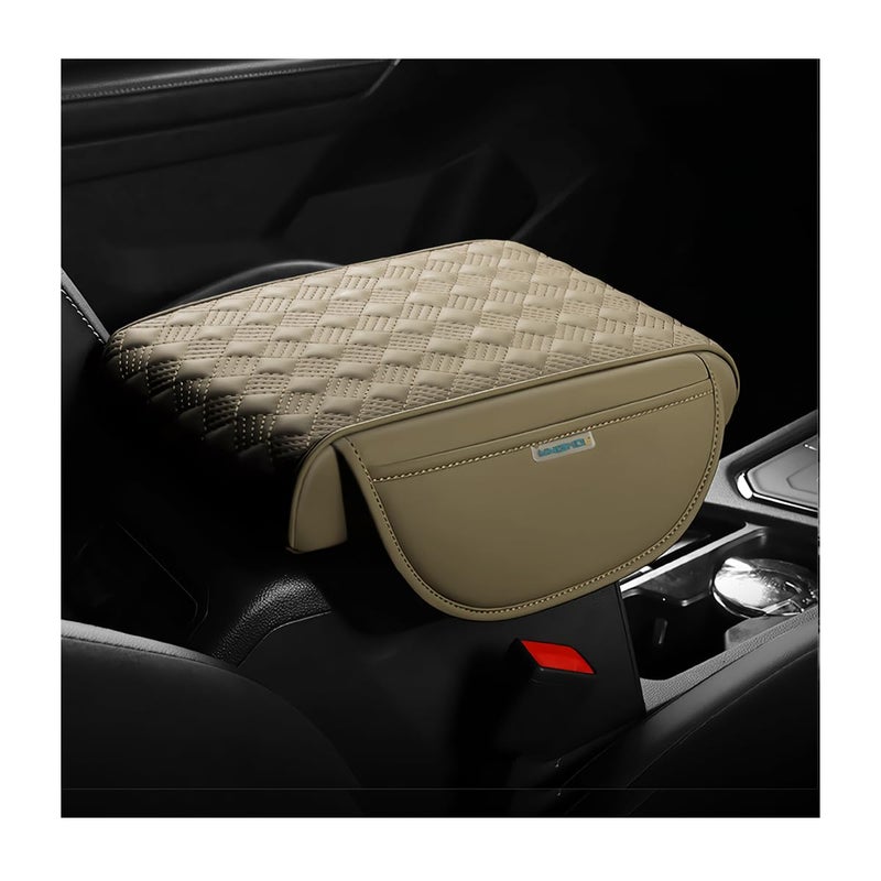 Bittwee Car Armrest Cushion Automotive AntiScratch Leather Memory Foam Center Console Pad Cover Protector Elbow Pillow Armrest Seat Box with Organizer Pockets Storage Bag Universal Fit