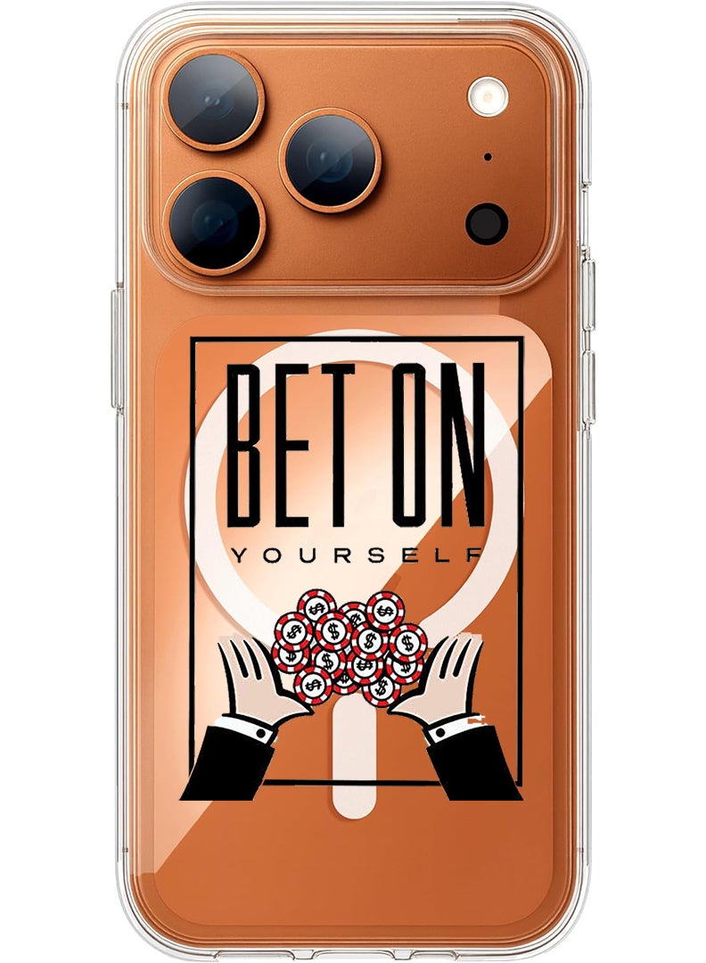 Theodor Magnetic Case for Apple iPhone 17 Pro Max Compatible with MagSafe Wireless Charging, Shockproof Phone Bumper Cover - Bet on yourself - Image 1