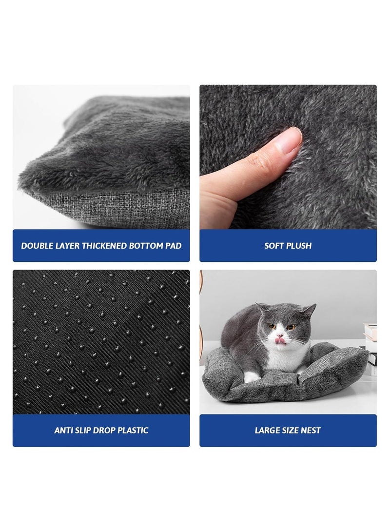 A.M Cat Kennel Portable Cat House Bed Triangle Animals Shelter Pet Beds for Cat Cat Bed Igloo Cat Cave Nest Sleeping Bed for Kitten Cat L Cat Nest - Image 3