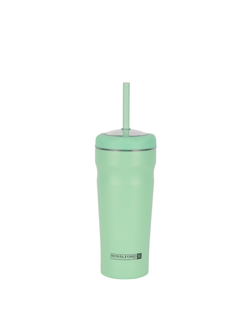 Royalford 700ml Vacuum Bottle with Straw RF12440 Double Wall Insulation, Stainless Steel Body, PP Lid and Keeps Your Drinks Hot or Cold Leak-Proof Assorted Colors Assorted Colors - Image 1