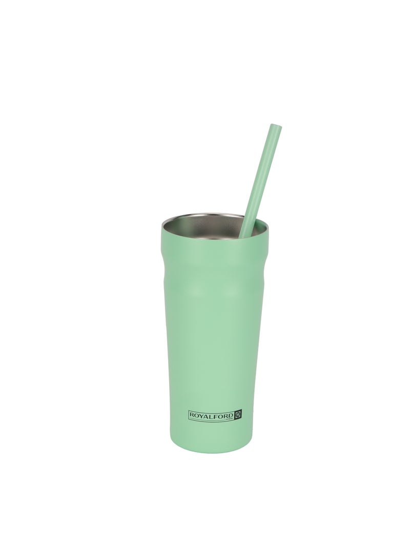 Royalford 700ml Vacuum Bottle with Straw RF12440 Double Wall Insulation, Stainless Steel Body, PP Lid and Keeps Your Drinks Hot or Cold Leak-Proof Assorted Colors Assorted Colors - Image 2