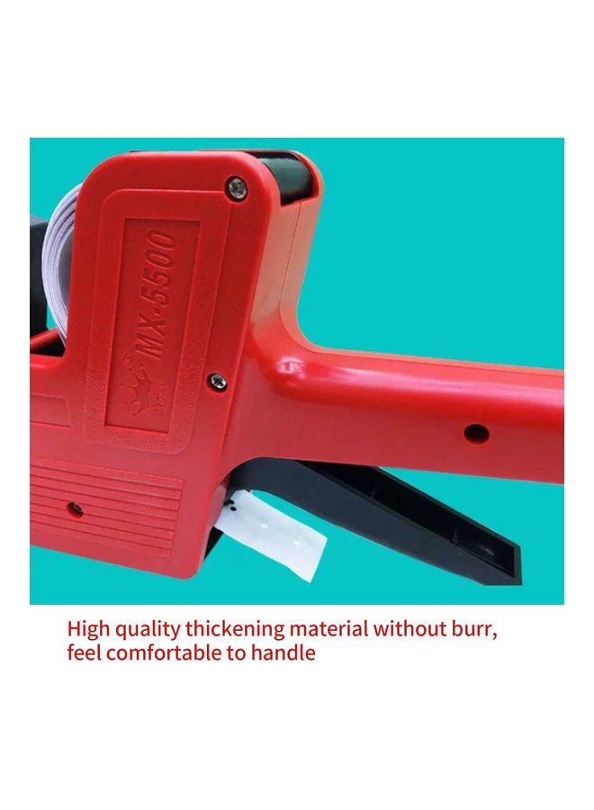 NIBEMINENT 8-Digit Price Tag Label Date Maker Machine with 2 Labels Red/White - Image 3