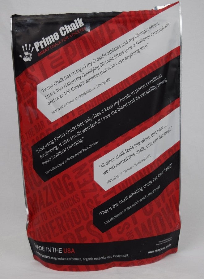 Primo Chalk 6oz. Resealable Bag: Loose Chalk for Weightlifting, Rock Climbing, & Gymnastics, Non-Toxic, Made in The USA, Chalk Ball Refill for Superior Grip - Image 5
