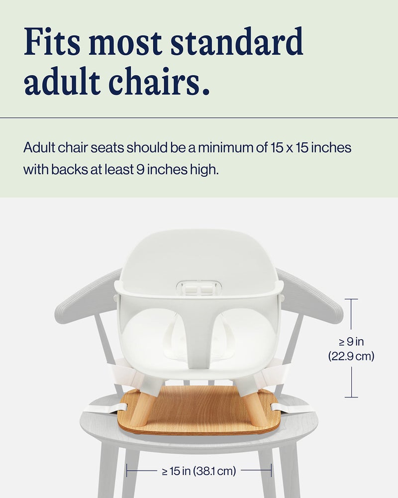 Lalo The Booster Seat for Babies & Toddlers, Children's Booster Seat, Easy to Clean Five-Point Safety Harness & Durable Non-Toxic Plastic Seat & Belly Bar - Coconut - Image 4
