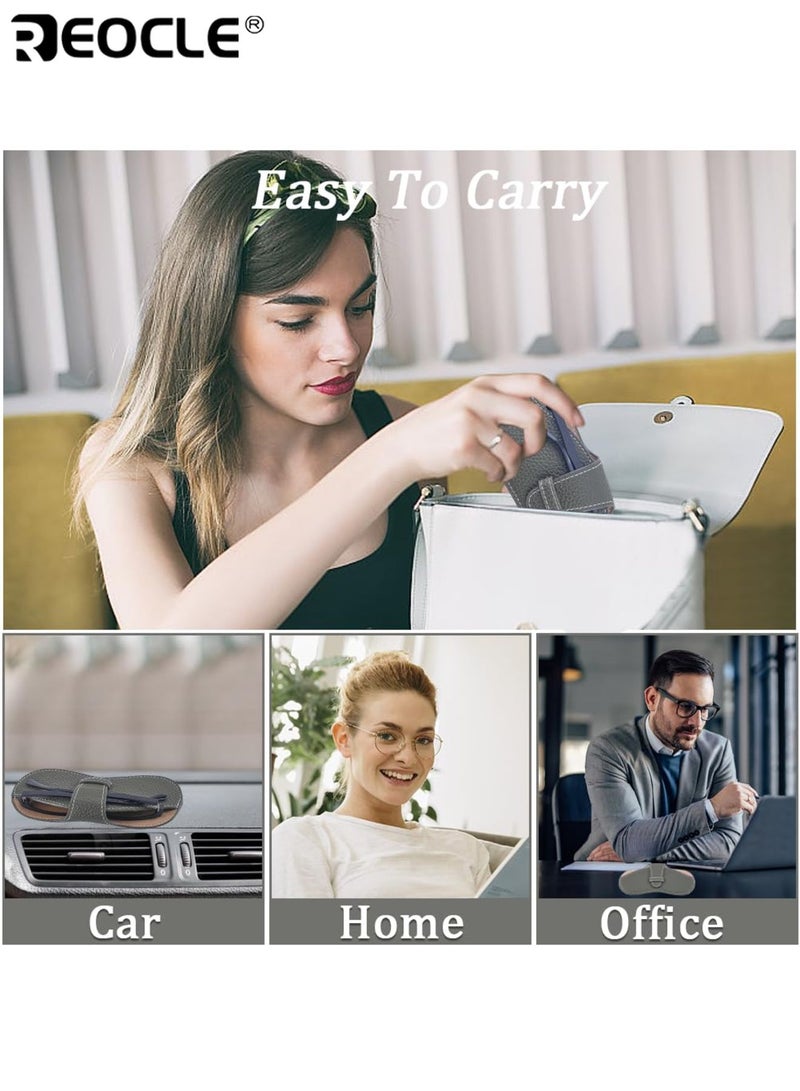 حالة النظارات لينة المحمولة العالمية جلد طبيعي نحيف النظارات الحقيبة للنظارات الشمسية نظارات القراءة نظارات مقاومة للخدش خفيفة الوزن مثالية للطلاب البالغين