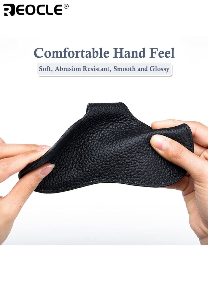 حالة النظارات لينة المحمولة العالمية جلد طبيعي نحيف النظارات الحقيبة للنظارات الشمسية نظارات القراءة نظارات مقاومة للخدش خفيفة الوزن مثالية للطلاب البالغين