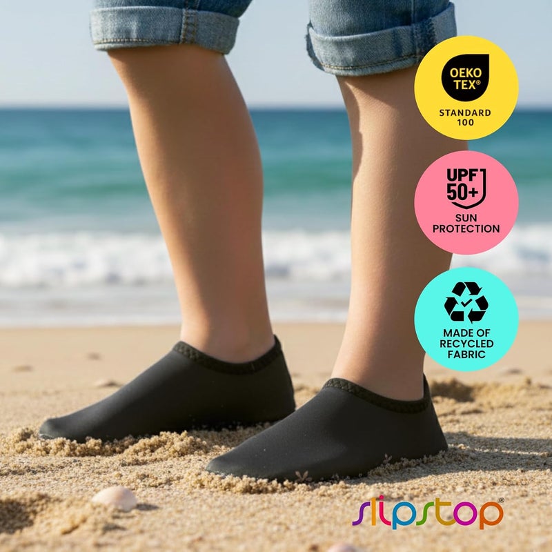 Slipstop Easy assemble alternatives AntiSlip Shoes for Kids - Quick-Dry Aqua Socks Beach Shoes for Kids - Barefoot Shoes for Water Sports Yoga Exercise Natural tone color options - Image 4