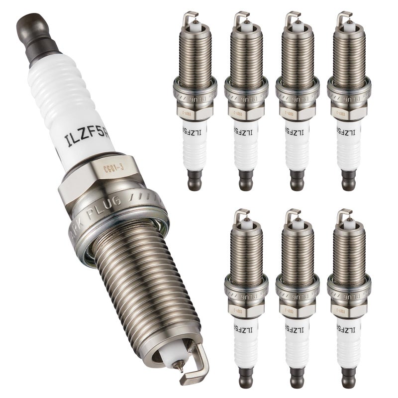 شمعات الإشعال إيريديوم SYKRSS LZFR5CI11 عبوة 8 متوافقة مع دودج تشالنجر تشارجر دورانجو داكوتا رام 1500 2500 3500 كلاسيك أسبن 300 جراند شيروكي كوماندر 47L 57L V8 للمحرك 92145