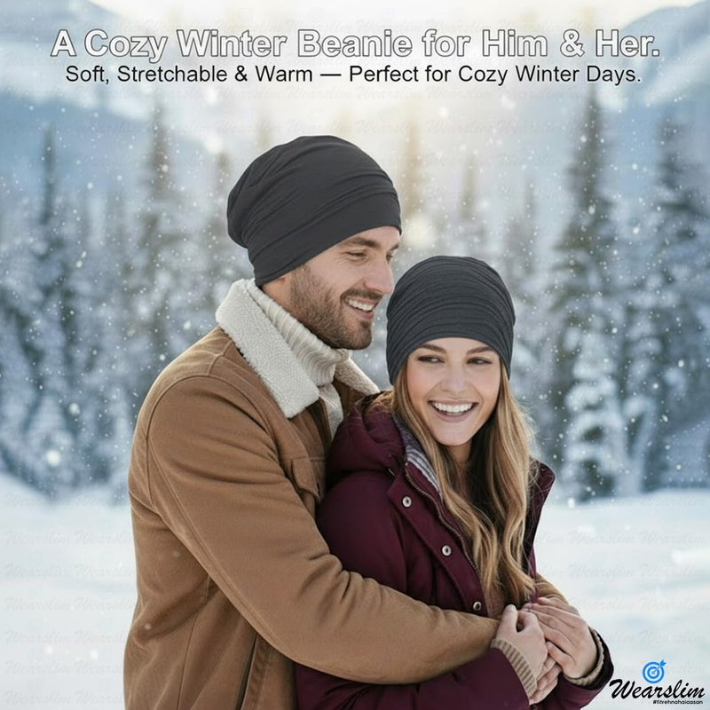Wearslim قبعات صوف دافئة ®، قبعة رأس مع دفاية رقبة مجموعة قبعات وشالات شتوية للرجال والنساء - Image 5