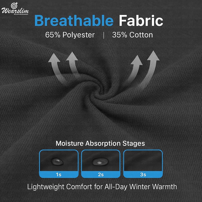 Wearslim قبعات صوف دافئة ®، قبعة رأس مع دفاية رقبة مجموعة قبعات وشالات شتوية للرجال والنساء - Image 2