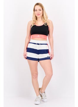 adidas Originals Women Sportswear Fit Training Shorts, Blue  - Image 4