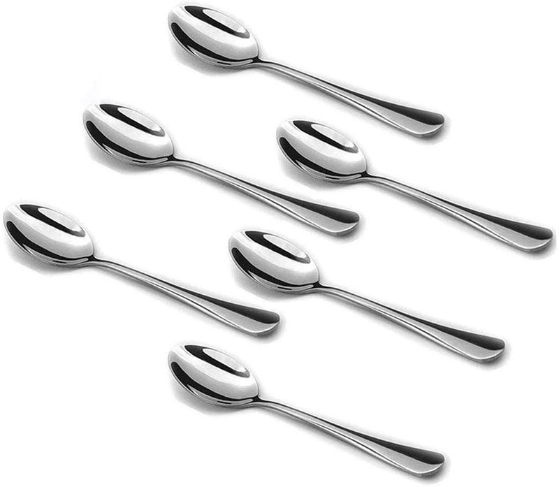 Wesdxc56 Demitasse Espresso Spoons, Mini Coffee Spoon, 4.7 Inches Stainless Steel Small Spoons for Dessert, Set of 6 - Image 1