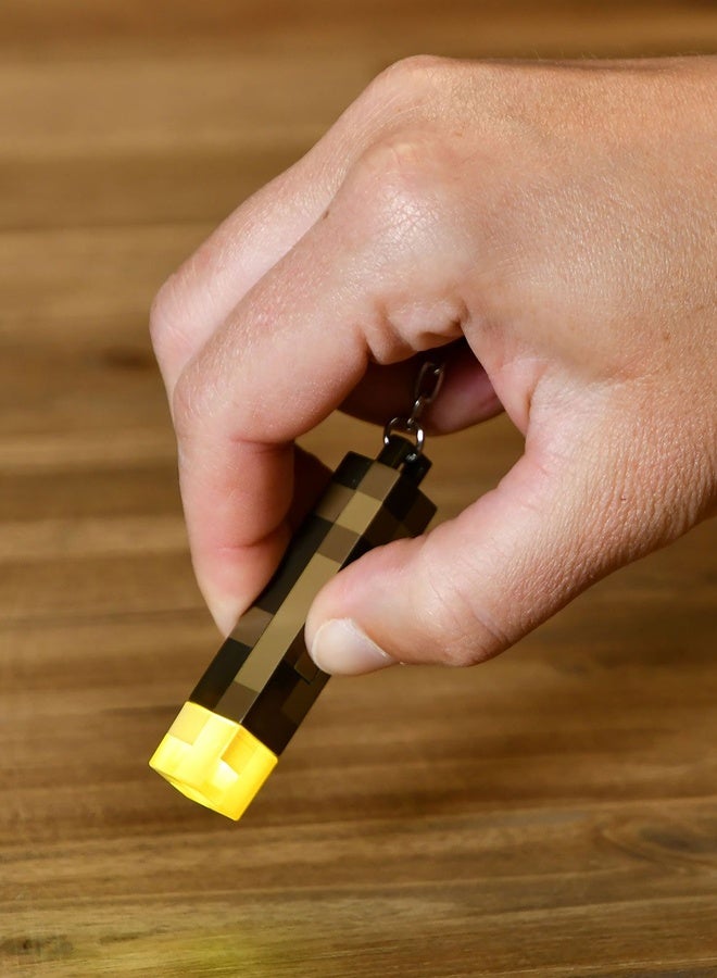 Minecraft Key Chain - Torch LED Keychain Toy Night Light - Image 2
