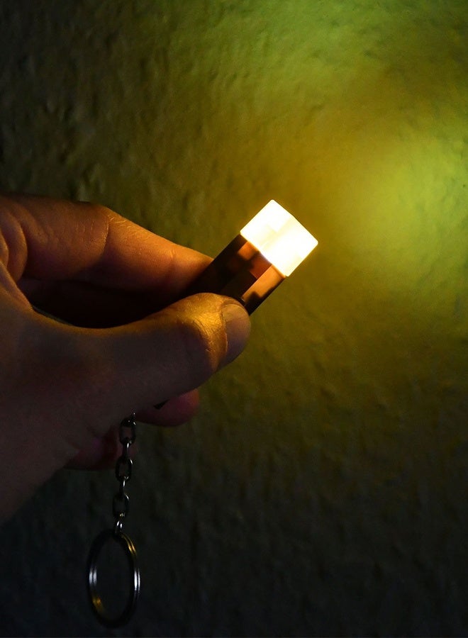 Minecraft Key Chain - Torch LED Keychain Toy Night Light - Image 3