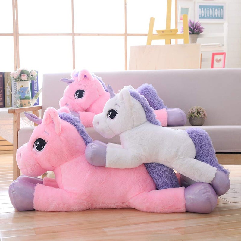 Sofipal Big Unicorn Plush Pillow  Giant Unicorn Stuffed Animal Toy for Birthday Valentines Bedroom Pink 31 - Image 3
