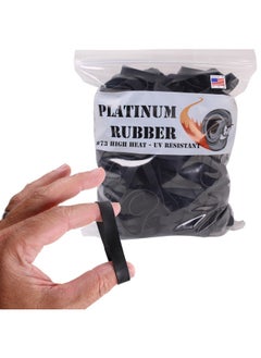 Platinum Rubber Premium Outdoor Rubberbands .375 Inch Wide, Made In Usa, High Heat Uv Resistant Platinum Rubber Crepe Band Approx. 240 Per Lb, 60 Per 1/4Lb (3" Long X 3/8" W) (0.25, Pounds)  - Image 1
