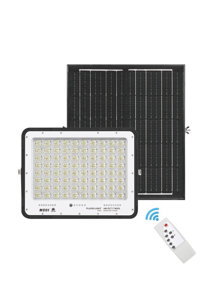 MODI Solar LED Flood Light 400W IP65 Waterproof Outdoor Lamp with Remote Control Auto ON/OFF IP65 Waterproof Lighting for Yard, Wall & Warehouse - Image 2