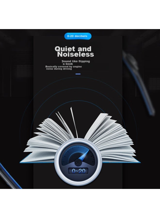 Speed Paisu 08-16 Citroen Sega Windshield Wipers, Original Boneless Car Wiper Blades, Rubber Strips, Silent, 28/24 - Image 2