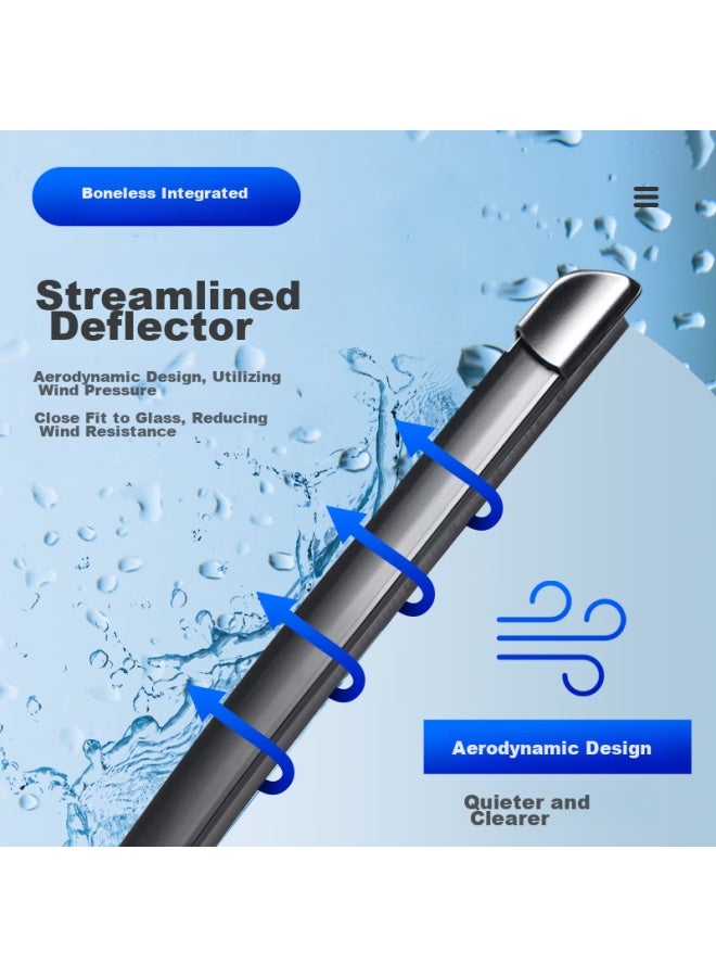 Speed Paisu 08-16 Citroen Sega Windshield Wipers, Original Boneless Car Wiper Blades, Rubber Strips, Silent, 28/24 - Image 4