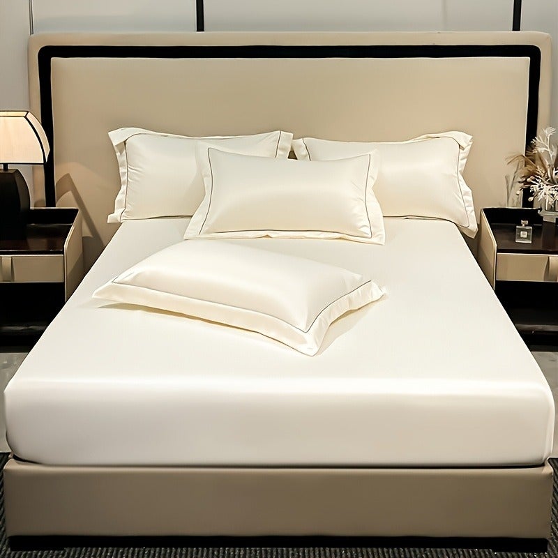 Cooling Bed Sheet for Hot Sleepers, Summer Breathable Mattress Protector with 360° Elastic - Cooling Fabric, 9 Colors, Anti-Wrinkle Fade & Shrink, Machine Washable - Image 2
