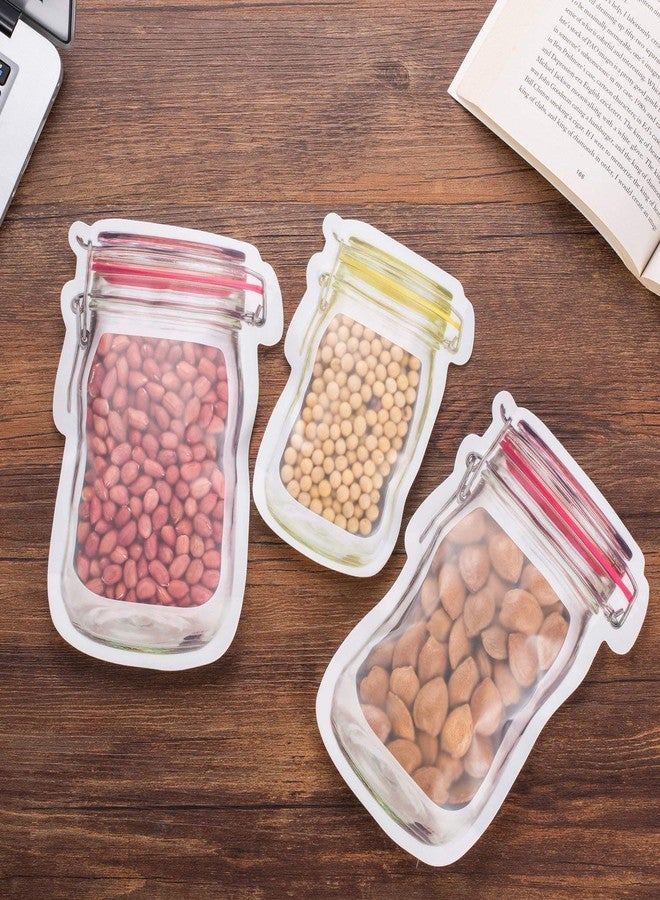 INKULTURE 15 Pcs Mason Jar Ziplock Bags Storage, Reusable Freezer Bags (Polyethylene, Multicolour) - Image 3
