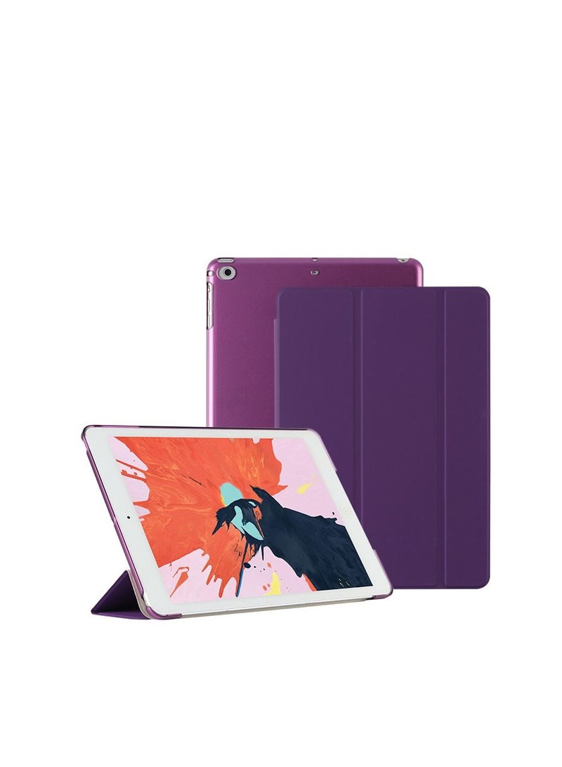 Loquat Purple iPad Three Fold Intelligent Sleep Hard Shell