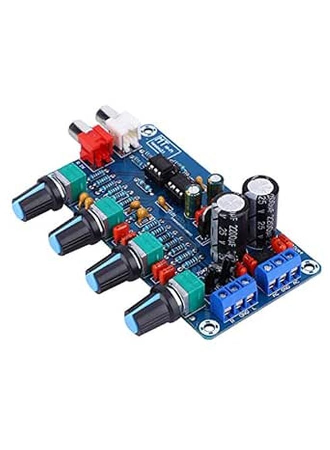 NE5532 Preamp Board 4 Channel HIFI Stereo Amplifier with Bass Treble Volume Control AC 12V 18V Power Supply - Image 1