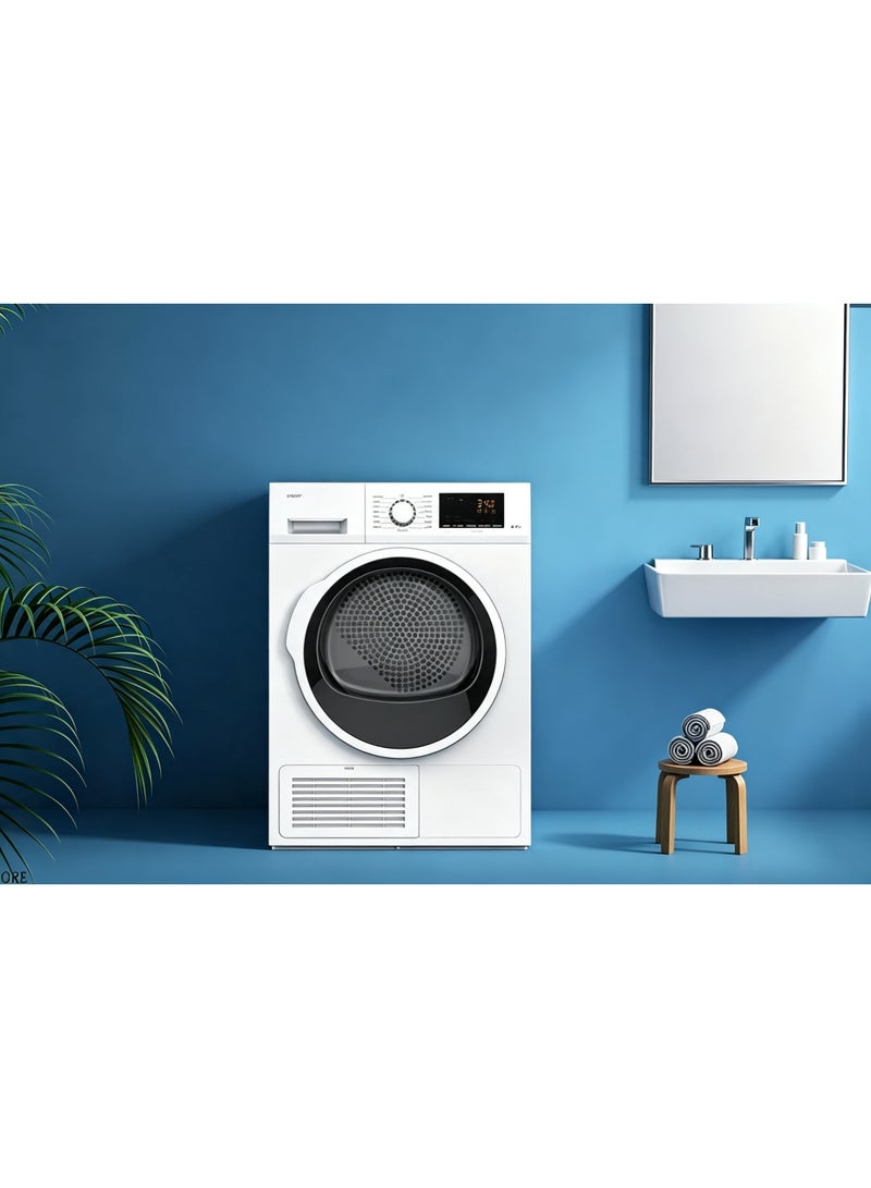 CM Freestanding Clothes Dryer – 8KG Capacity with 15 Drying Programs & Advanced Temperature Control - CM DC-80S5C - Image 2