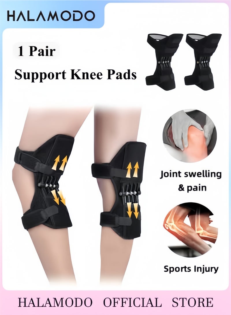 هالامودو حزام دعم الركبة متعدد الوظائف تصميم زنبركي قوي لتقليل الضغط أثناء التمرين مواد مريحة وقابلة للتنفس مناسبة للرياضات عالية الكثافة لحماية مفصل الركبة - Image 1