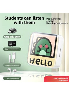 Generic Students Play MP3 Music Mini Portable Player For High School Students English Listening Exercise Small-Body Color:E1 Little White Bear-Memory Capacity:No External Speaker 128g Can Store 20,000 Songs + Four-piece Set For Listening To Songs  - Image 4