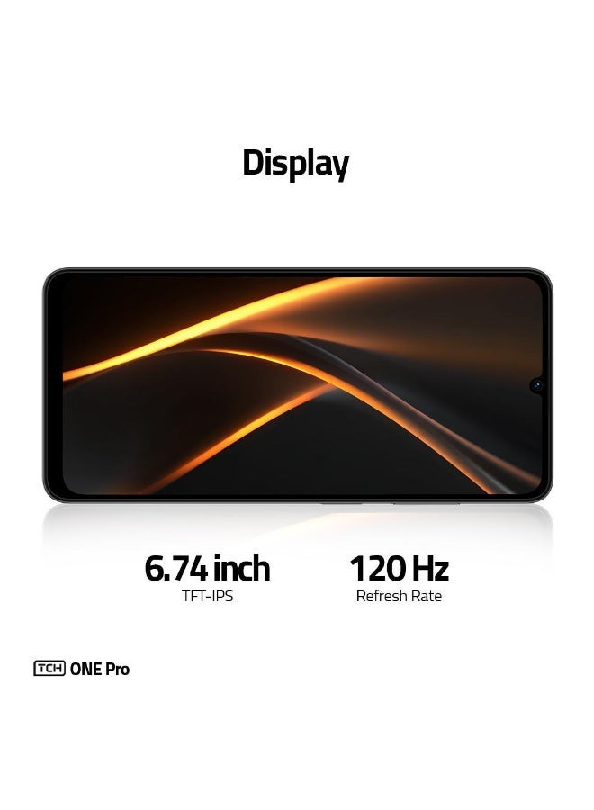 TCH ONE PRO GOLD SMARTPHONE 6GB (Physical) RAM + 6GB (Virtual) RAM 128GB ROM (International Version) Dual Sim - Image 3