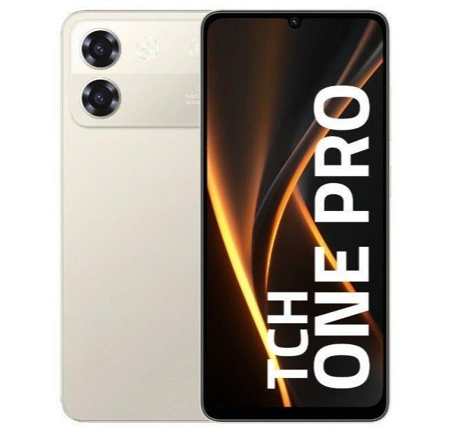 TCH ONE PRO GOLD SMARTPHONE 6GB (Physical) RAM + 6GB (Virtual) RAM 128GB ROM (International Version) Dual Sim - Image 1