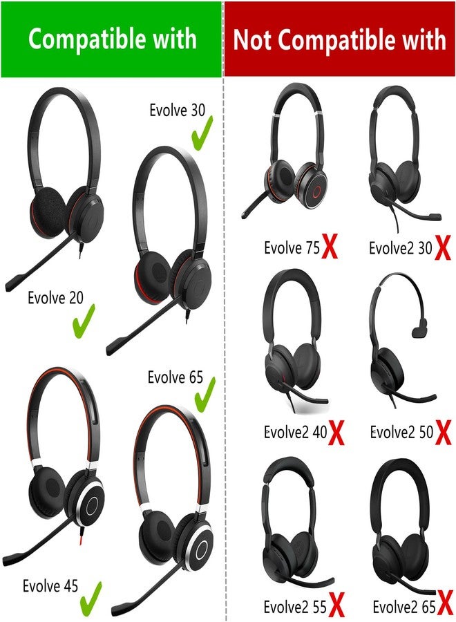 YDYBZB غطاء وسادة الأذن YDYBZB بديل وسادات الأذن وسماعات الرأس متوافق مع سماعة Jabra Evolve 20 30 40 65 (لا تناسب Evolve2 30/Evolve2 40/Evolve2 50/Evolve2 55/Evolve2 65) - Image 2