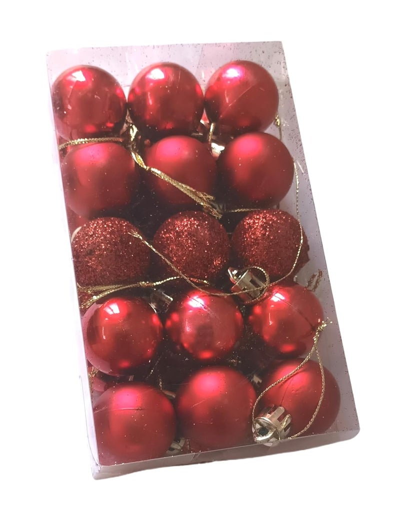 Elite Store Christmas Tree Ornaments Hanging Balls for Xmas DecorationParty FavourFestivalHome DecorLiving Room 30 Pieces Red - Image 5