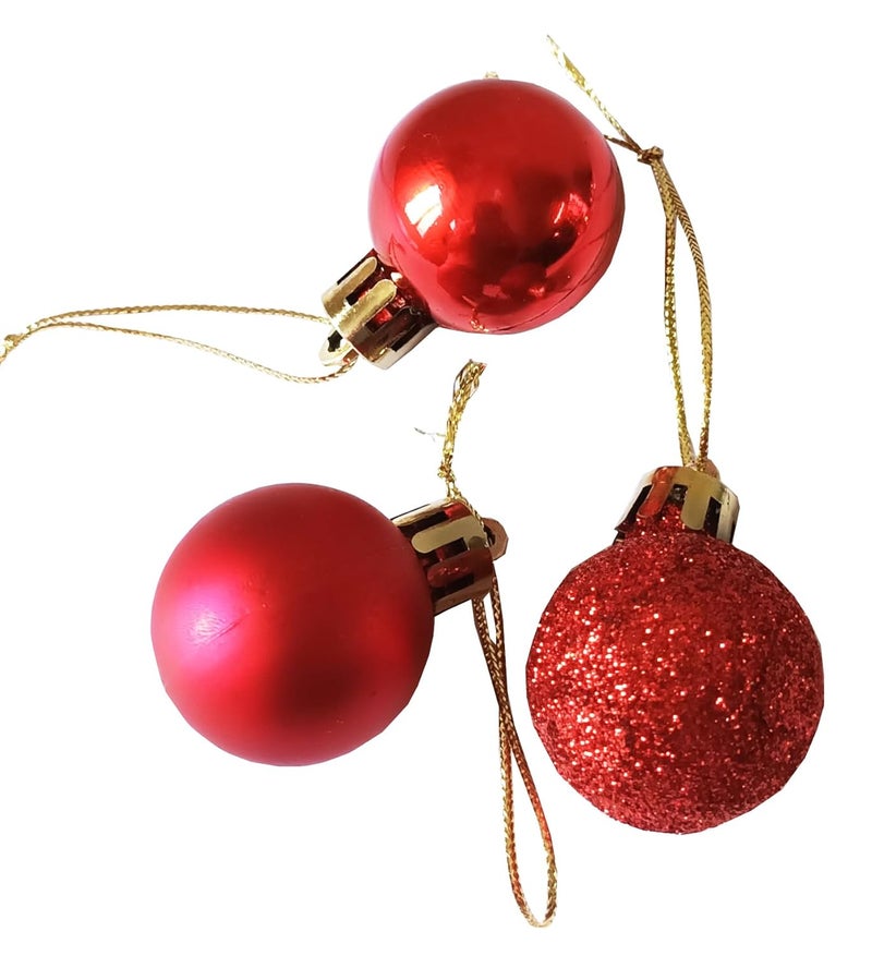 Elite Store Christmas Tree Ornaments Hanging Balls for Xmas DecorationParty FavourFestivalHome DecorLiving Room 30 Pieces Red - Image 3