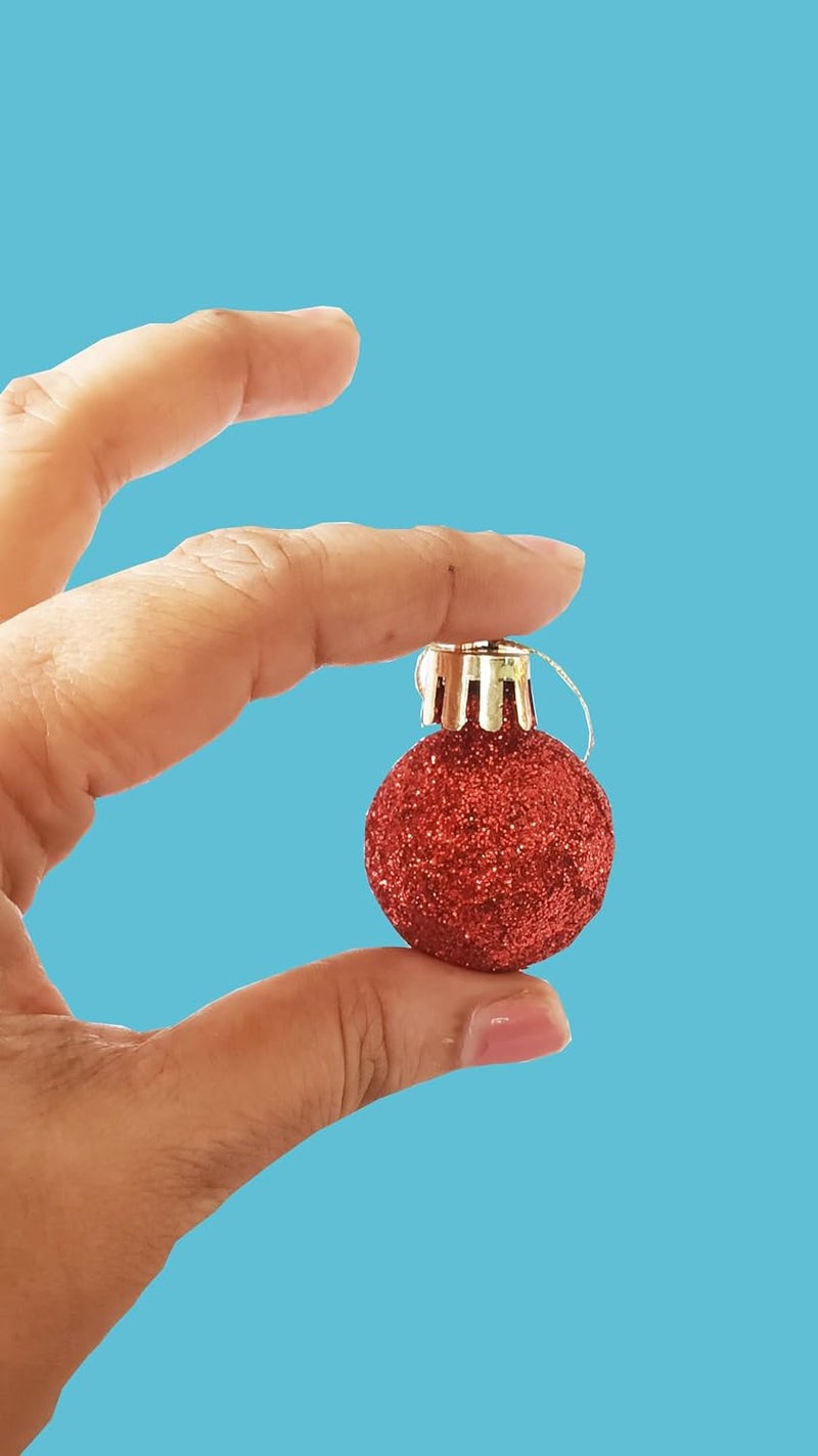 Elite Store Christmas Tree Ornaments Hanging Balls for Xmas DecorationParty FavourFestivalHome DecorLiving Room 30 Pieces Red - Image 2