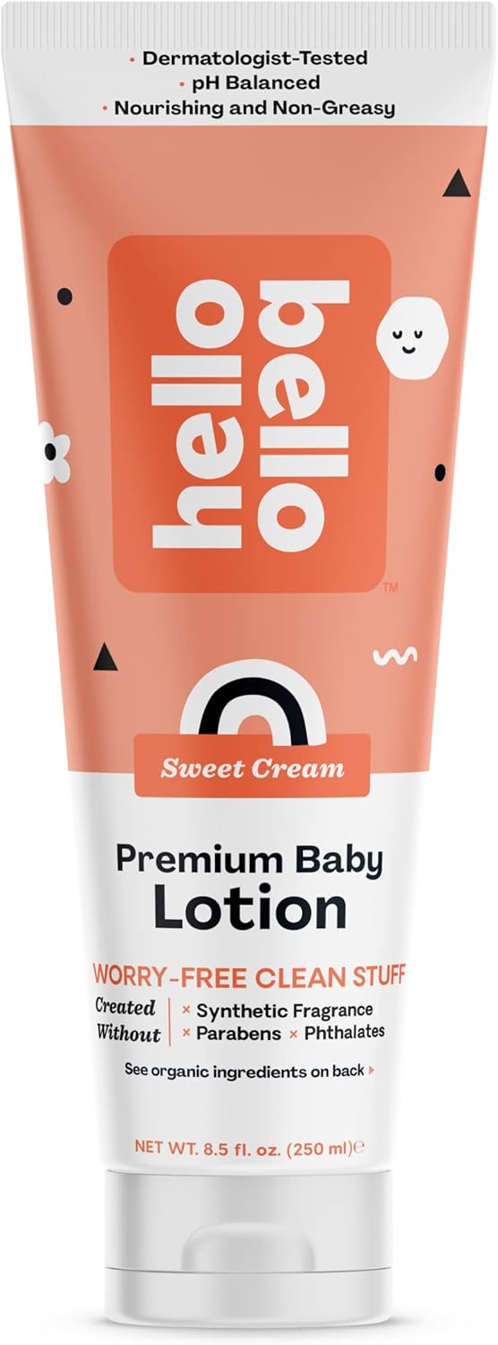 Hello Bello Premium Baby Lotion Gentle Hypoallergenic Vegan Formula to Nourish and Moisturize Sweet Cream Scent 85 oz - Image 1