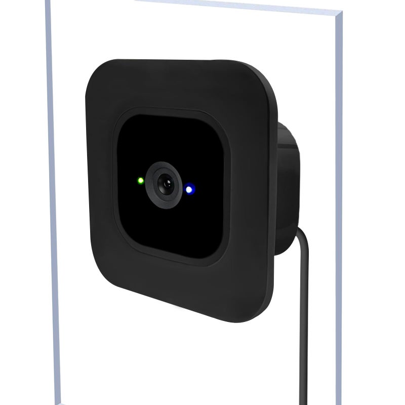 REEYEAR 2 Pack Window Mount Compatible with Blink 2/1 Mini Indoor, Secured Camera Glass Wall Holder for Single Pane Glass Windows/Doors for Outside Security Monitoring,Black - Image 1